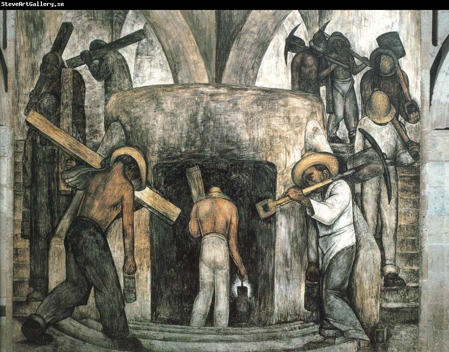 Diego Rivera Into the Mine